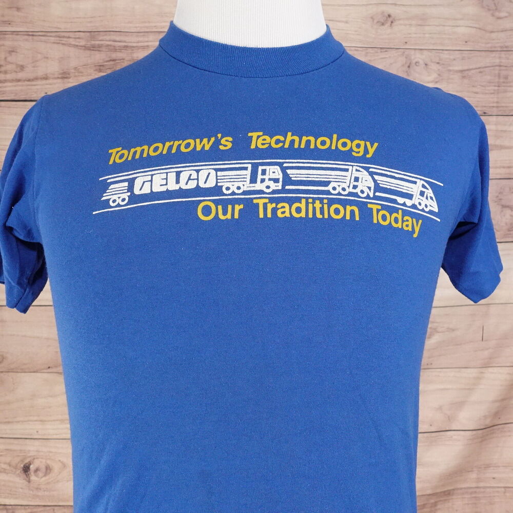 VINTAGE GELCO TRUCKING OUR TRADITION TODAY SINGLE STITCH USA TSHIRT M 90s‎ 80s